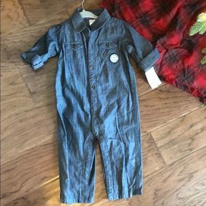 NWT 9 Month Jean Button Up Jumper